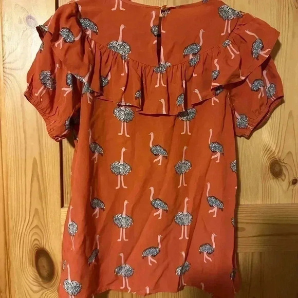 Girls flamingo decorated blouse size XS - Picture 5 of 6